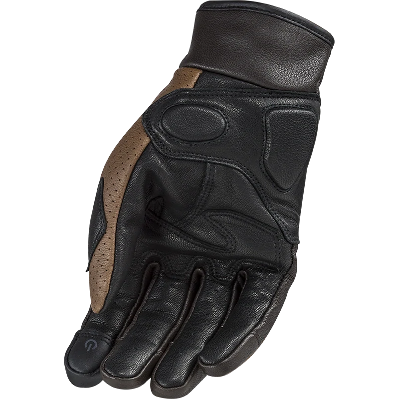 Rukavice na motorku LS2 RUST MAN Brown, klasické pánské hnědé moto rukavice