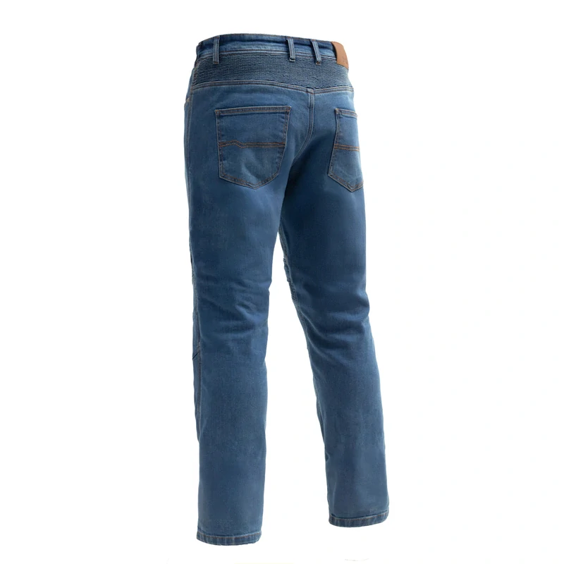 Kevlarové džíny na motorku BROGER MAVERICK WASHED BLUE MOTORCYCLE JEANS, pánské