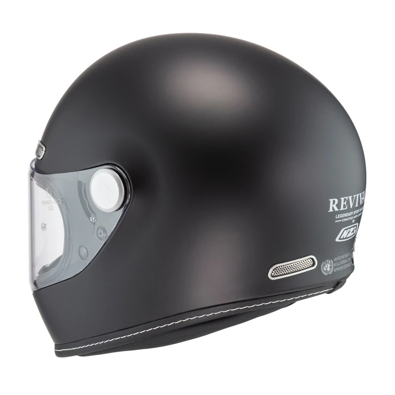 NZI REVIVAL MATT BLACK, klasická (retro) integrální helma na motorku