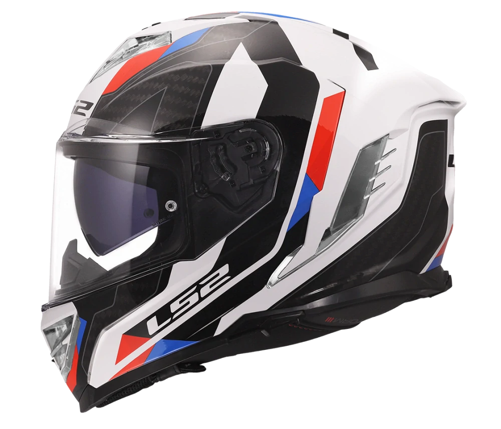LS2 FF818 STORM III SPORTY White Blue Red, integrální helma na motorku