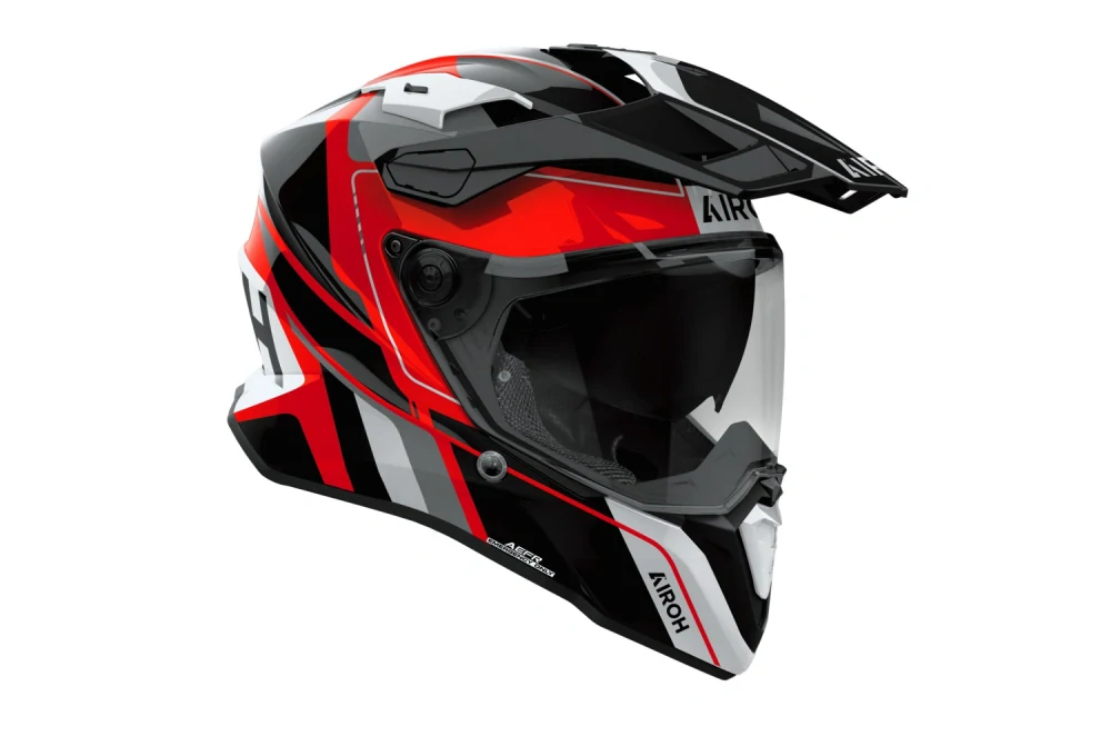 Enduro helma na motorku AIROH COMMANDER 2 Skip (červená lesklá) 2026