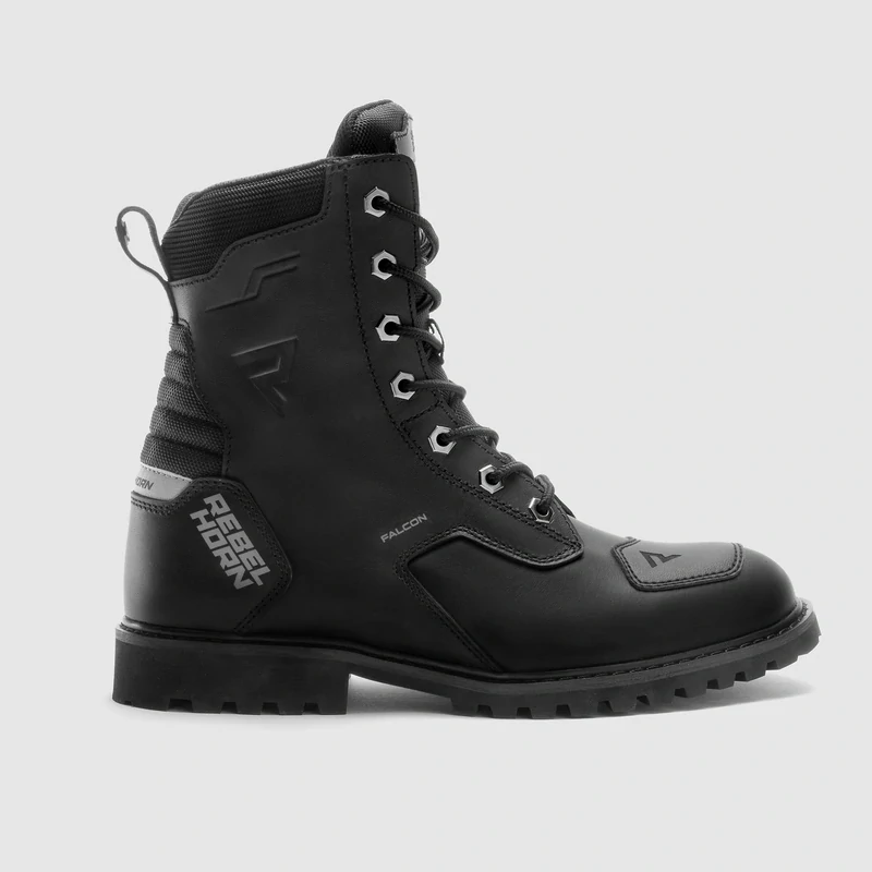 REBELHORN FALCON BLACK, klasické boty na motorku (boty na chopper, cruiser, klasiku)