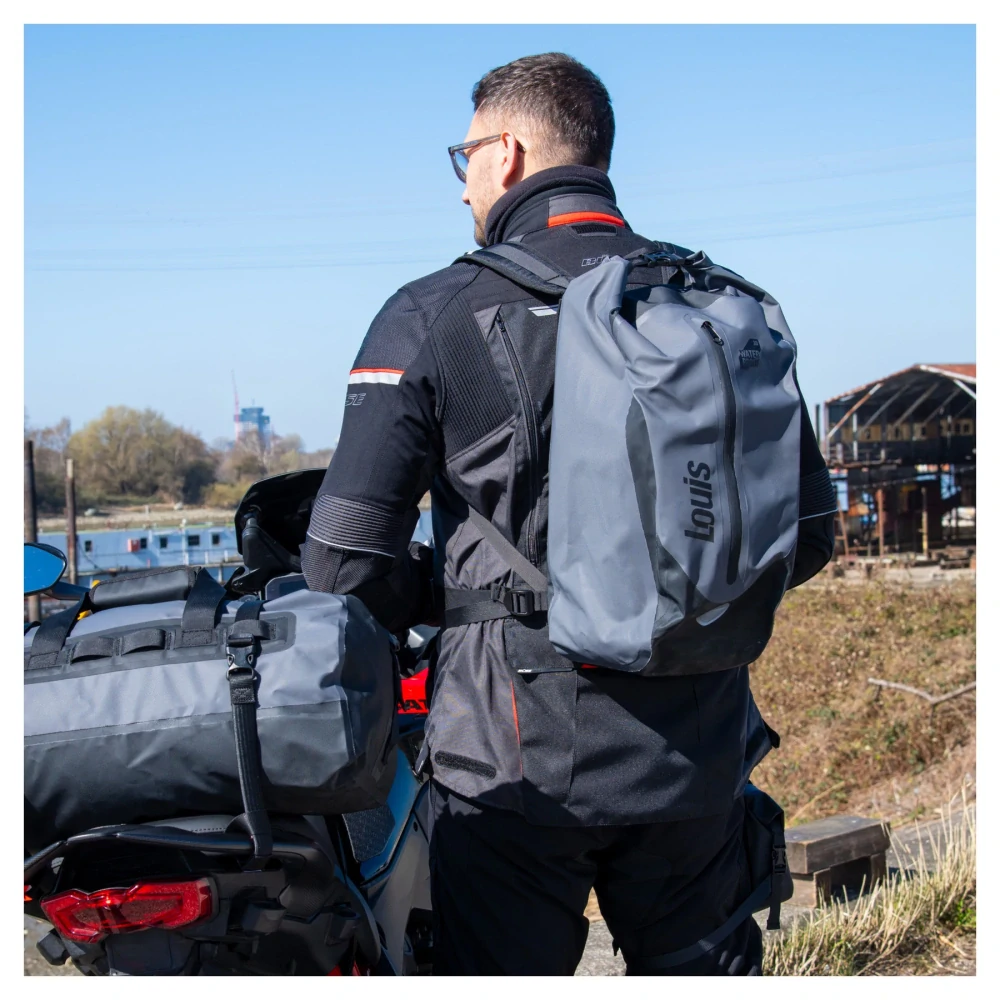 Batoh na motorku LOUIS 30L gumový vodotěsný (moto batoh)