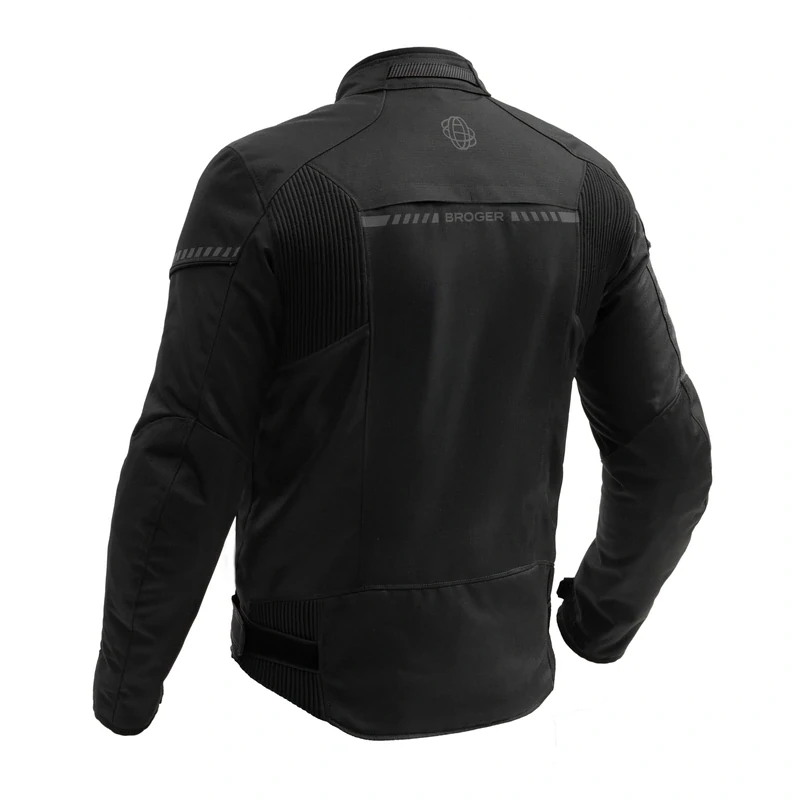 Textilní 3-vrstvá bunda na motorku BROGER GRID BLACK