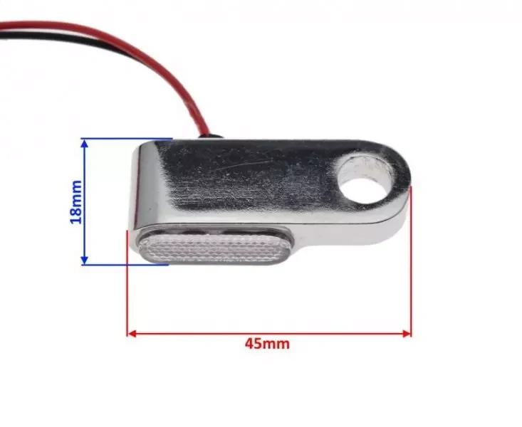 Přední LED blinkry na motorku chrom "H-D Style", kovové homologované, pár