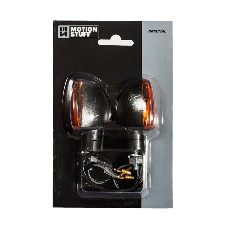 Blinkry na motorku "Arrow" 20 mm žárovkové černé PÁR, 21W