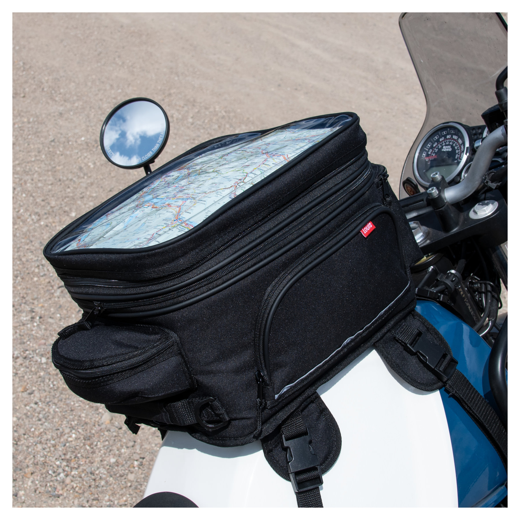 Tankvak Louis 16-25L, magnetický/řemenový tankvak na motorku
