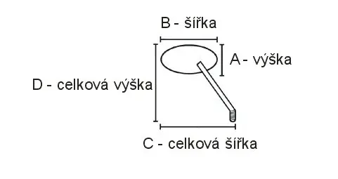 Zrcátko na motorku "Square" hranaté universální, chrom