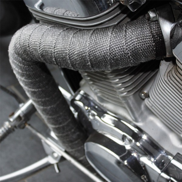 Tepelná omotávka výfuku 10m, grafitová (café-racer, bobber)