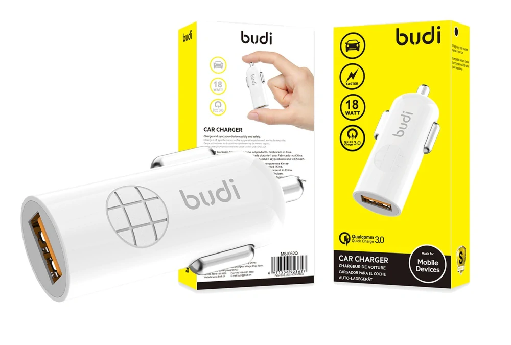 USB redukce (rychlonabíječka) do 12V palubní zásuvky/zapalovače 5V/ 18W 2.4A