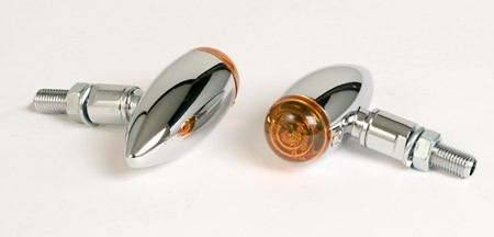 Blinkry na motorku "Micro Bullet" chrom , pár