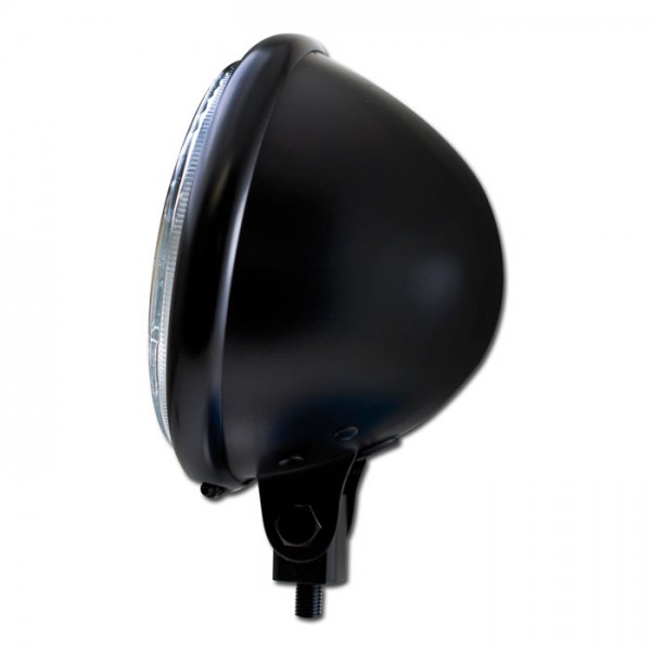 Světlo "Bates" černé, 5.75" (155 mm) H4 uni moto