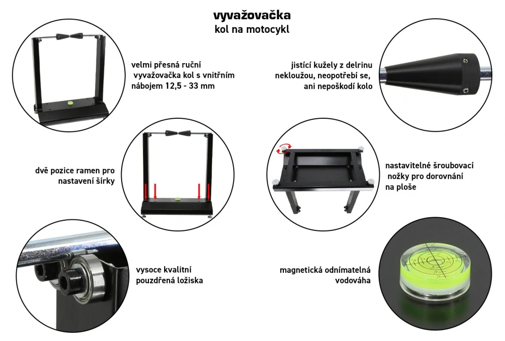 Vyvažovačka motocyklových kol