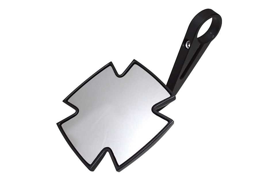 Zrcátko na konec řídítek Highsider "Iron Cross" černé