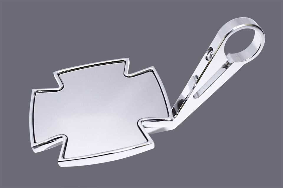 Zrcátko na konec řídítek Highsider "Iron Cross" chrom
