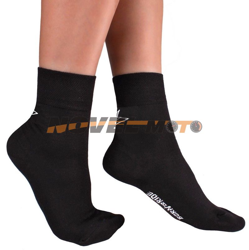 Motorkářské bambusové ponožky "Born to ride" černé