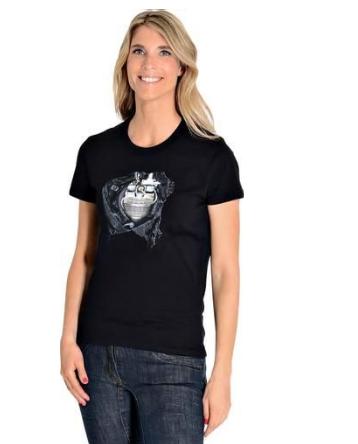 Dámské motorkářské triko "Motocykl v srdci"