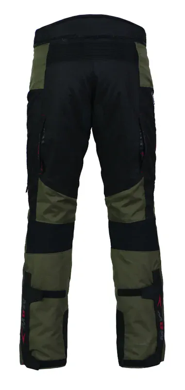 Kalhoty na motorku MBW Guard zelené/černé, 3-vrstvé moto kalhoty + DOPRAVA ZDARMA