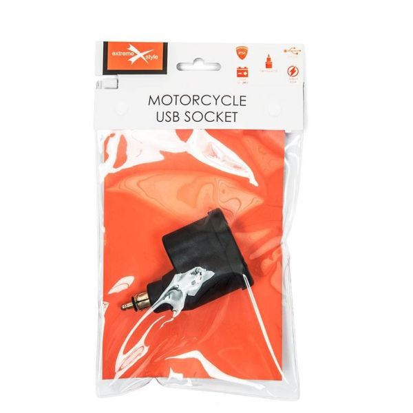 USB + 12V EURO redukce do malé BMW, Triumph (DIN) moto zásuvky 12V