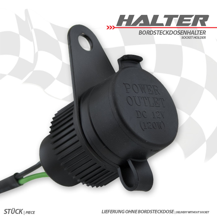 Držák k uchycení moto zásuvky 12V, pr. 28 mm pod šroub