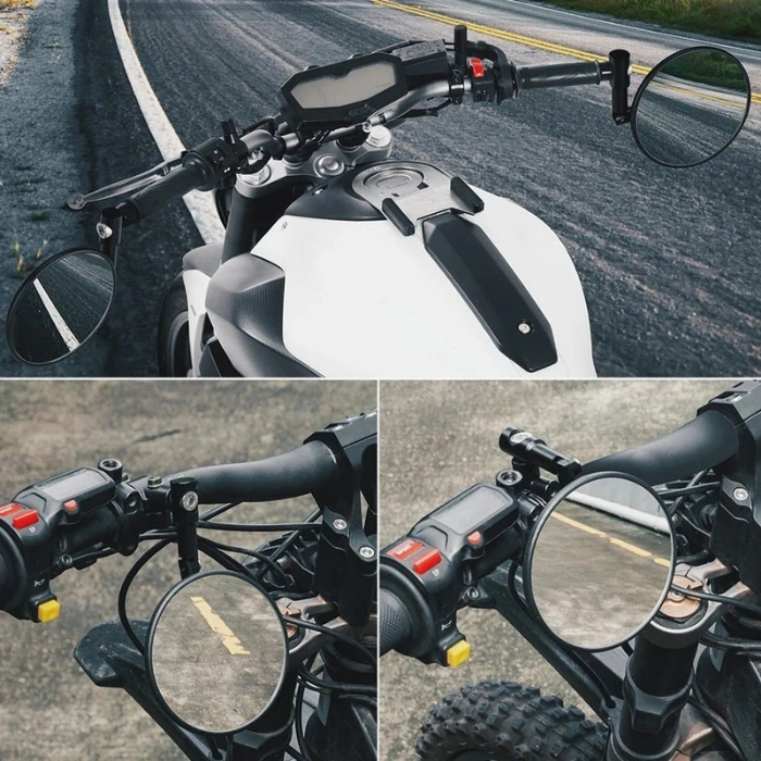 Moto zrcátka do konců řidítek "CENTO", pár (vhodná i na supermoto a enduro)