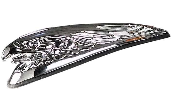 Orlí hlava na blatník chrom velká, kovová