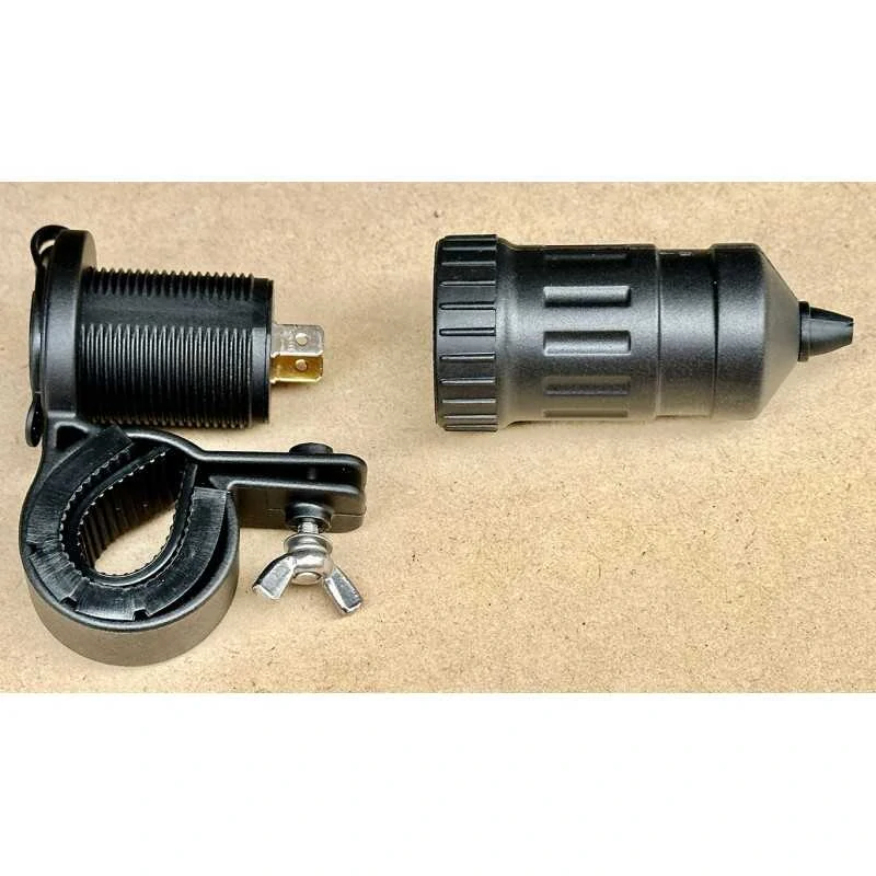 Dvojitá USB 5V zásuvka s objímkou na řídítka motocyklu 