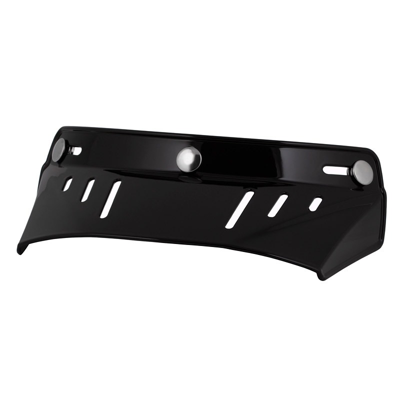 Plochý retro kšilt na moto helmu, Cassida OXYGEN, černý lesklý