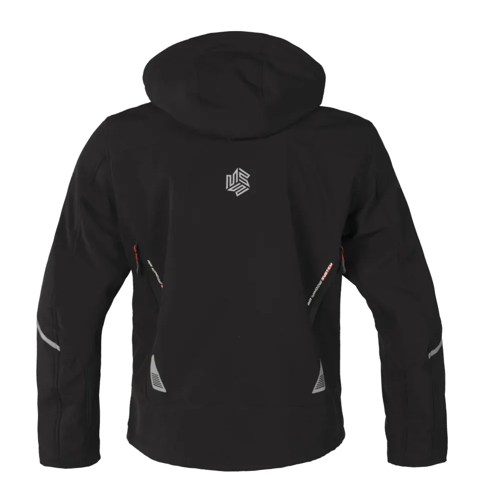 MBW DENVER SOFTSHELL bunda na motorku/scooter s chrániči, černá