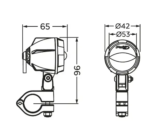 Přídavná LED světla na motorku PUIG BEAM 2.0 20755N s homologací, sada