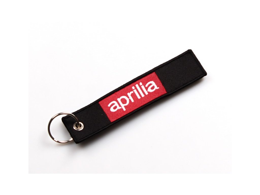 Textilní přívěsek na klíče "klíčenka" APRILIA, 13x3 cm