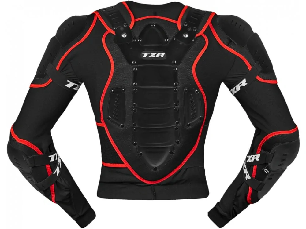 Dětský chránič těla na motorku TXR Guard černo-červený