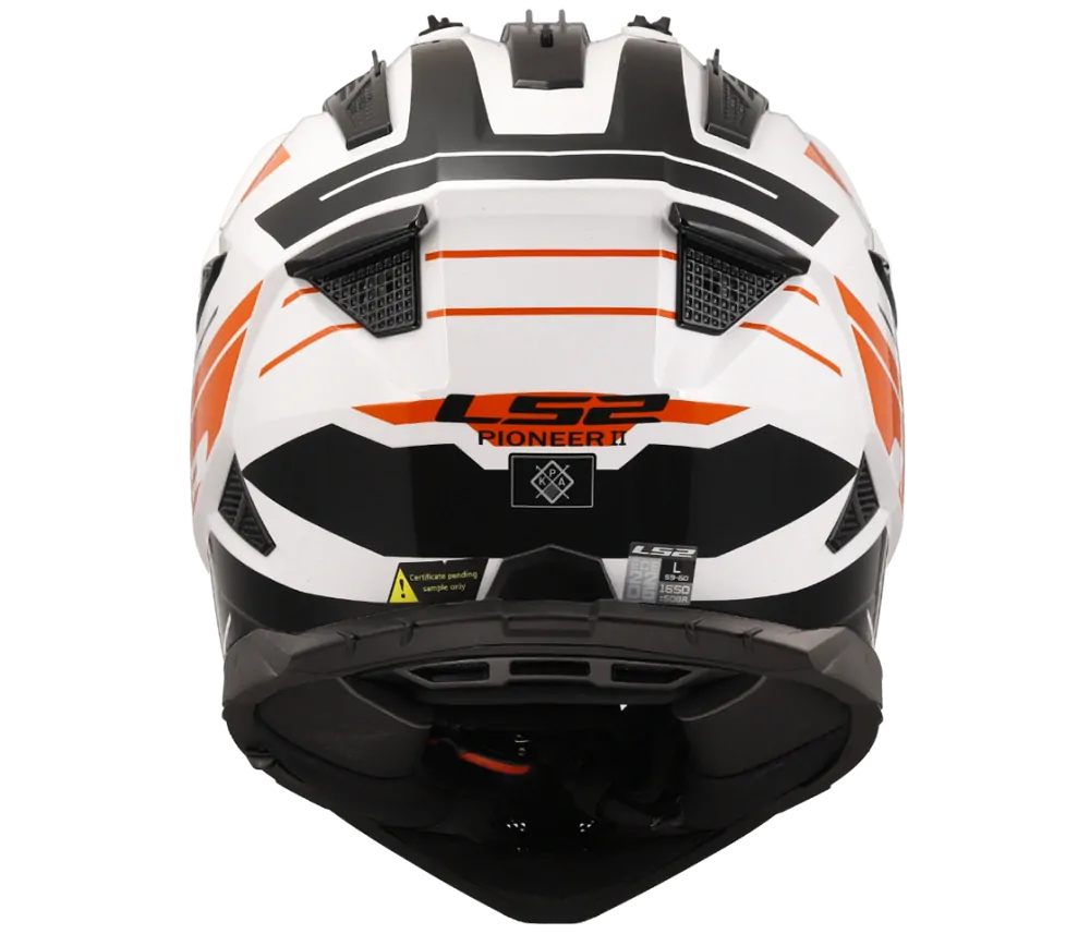 Enduro helma na motorku LS2 MX702 PIONEER II NAMIB White Orange