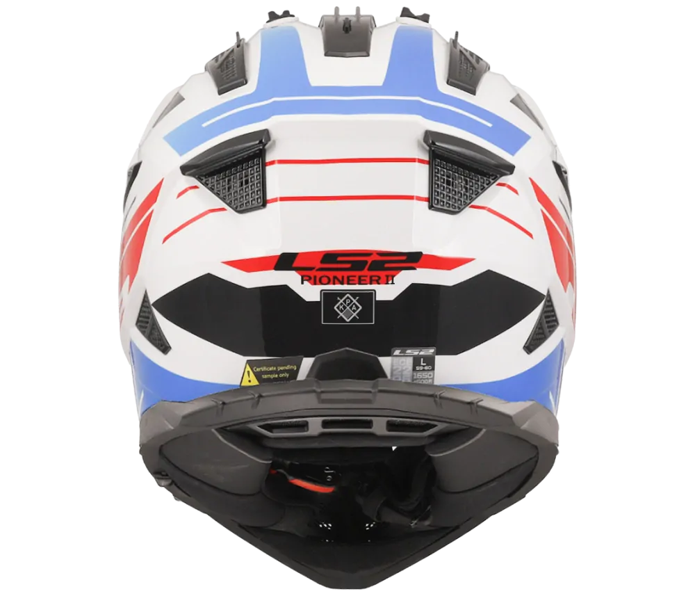 Enduro helma na motorku LS2 MX702 PIONEER II NAMIB White Blue Red