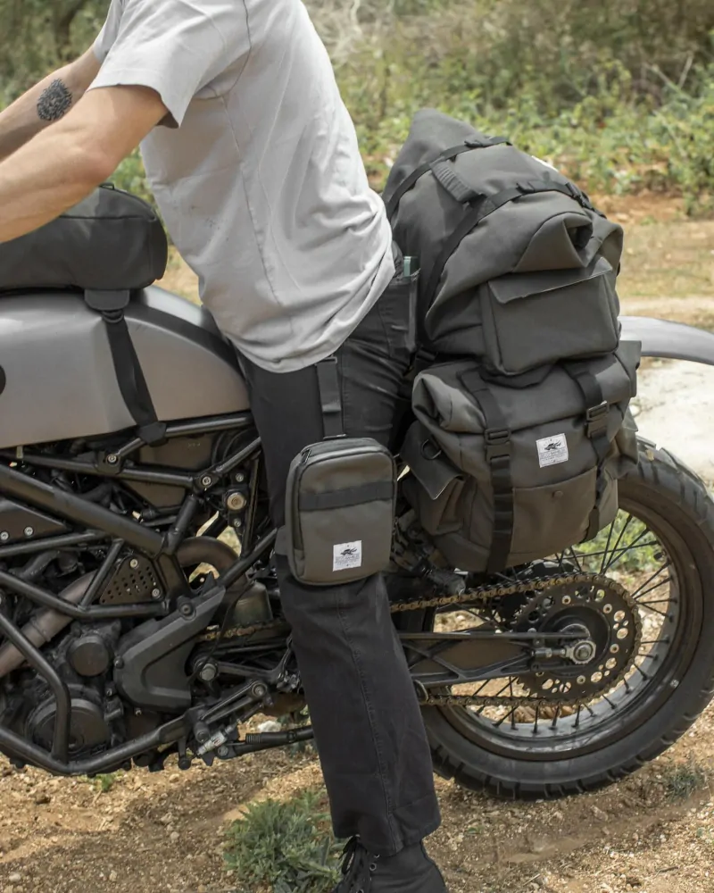 Brašna na nohu KAPPA RB106R RAMBLER - khaki, na motorku