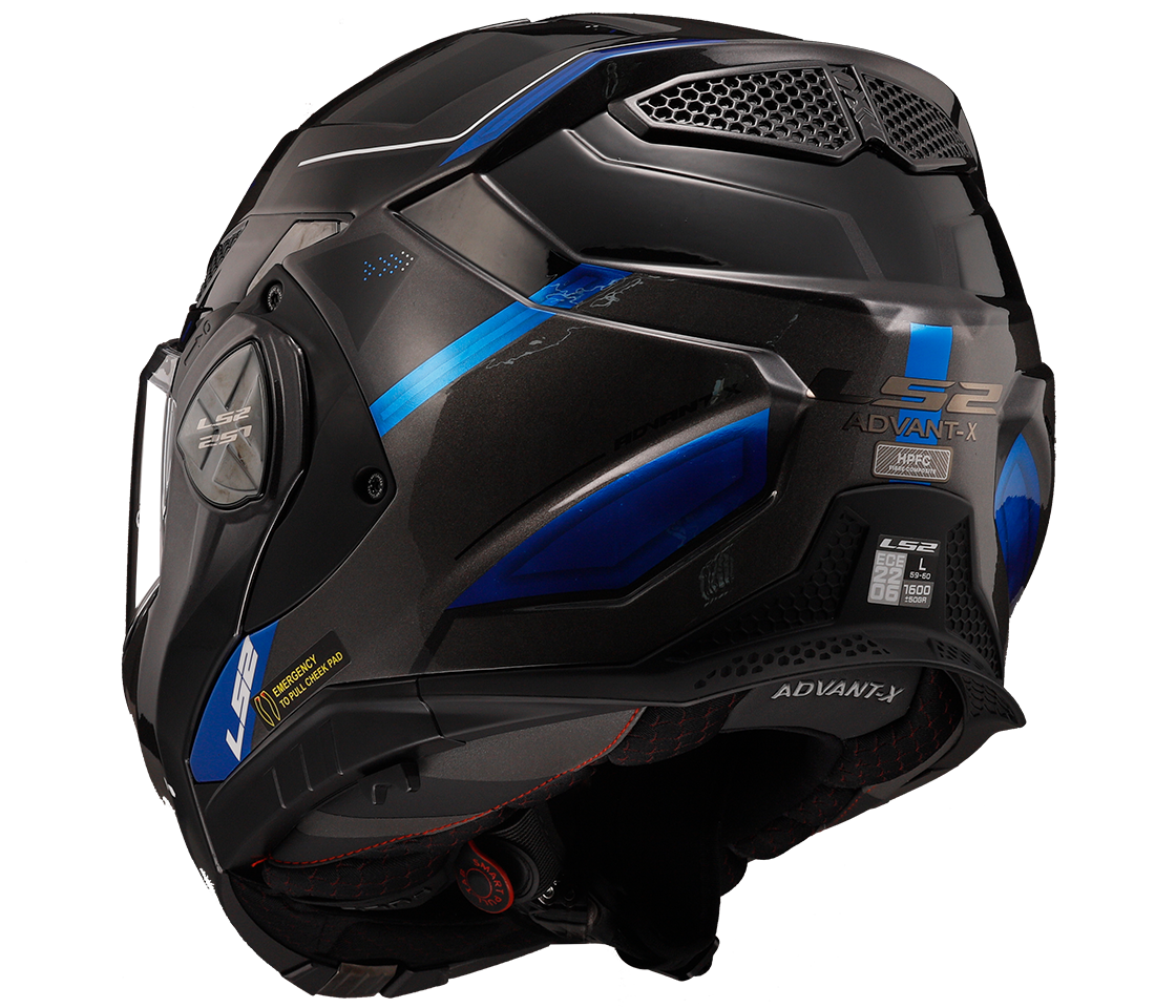 LS2 FF901 ADVANT X SPECTRUM Black Titanium, překlápěcí helma na motorku