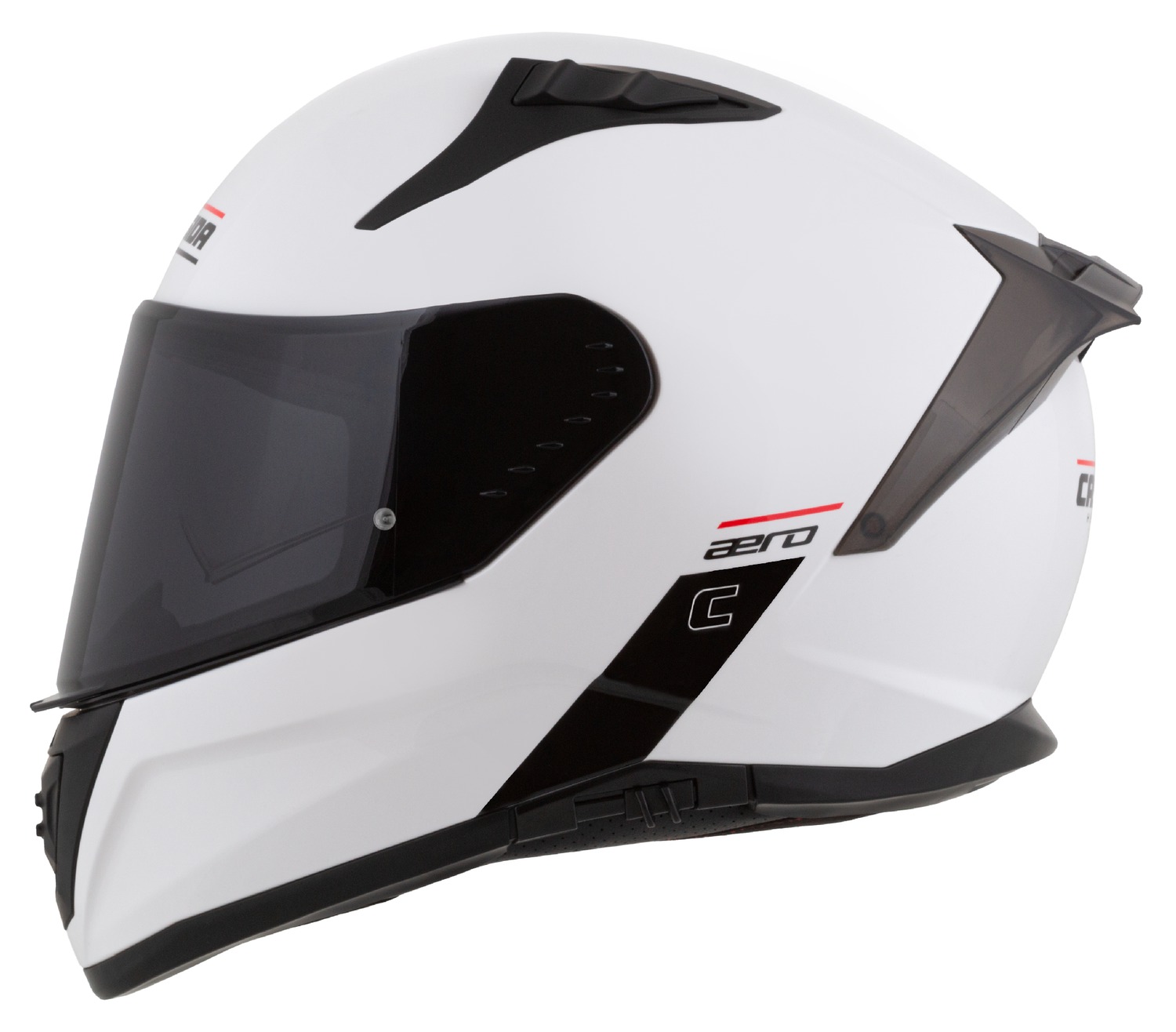 Cassida AERO SOLID (bílá/černá), integrální helma na motorku