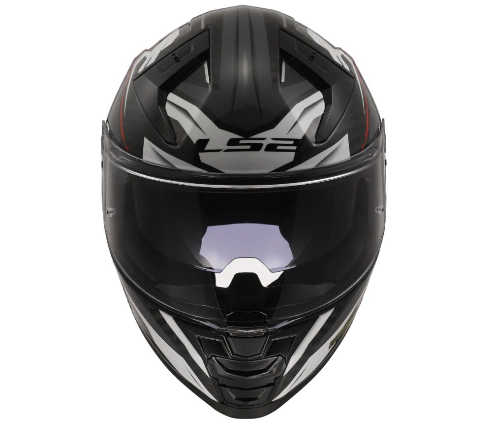 Helma na motorku LS2 FF811 VECTOR II C CARBON SAVAGE WHITE RED GREY, lesklá