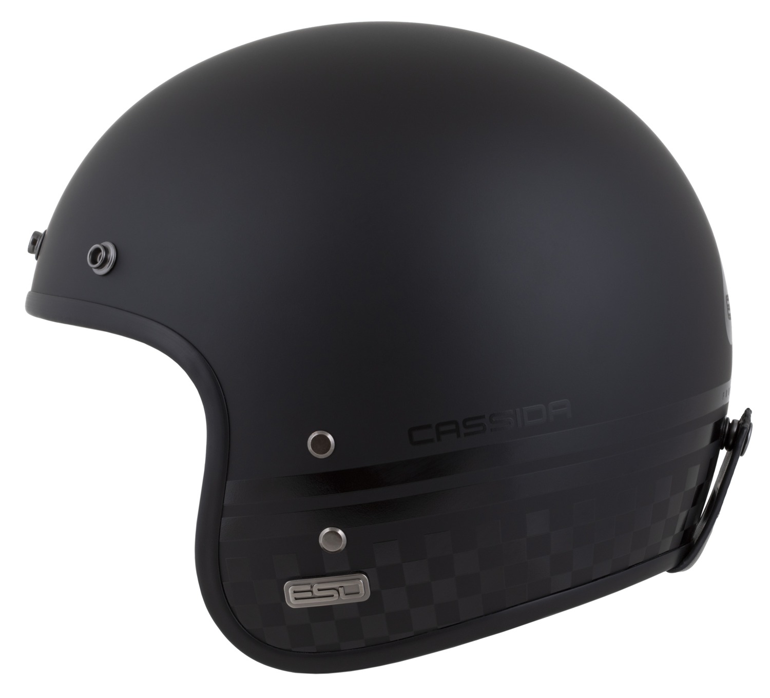 Helma na motorku CASSIDA Eso Forty Nine BlackOut (černá matná/černá) 