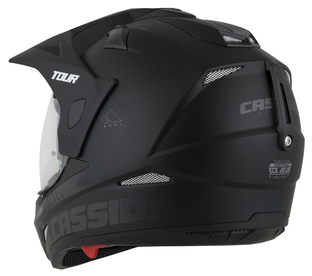 Enduro helma na motorku Cassida Tour 2.0 DUAL (černá matná/šedá)