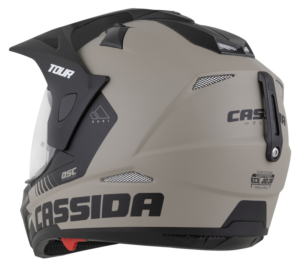 Enduro helma na motorku Cassida Tour 2.0 DUAL (písková matná/černá)