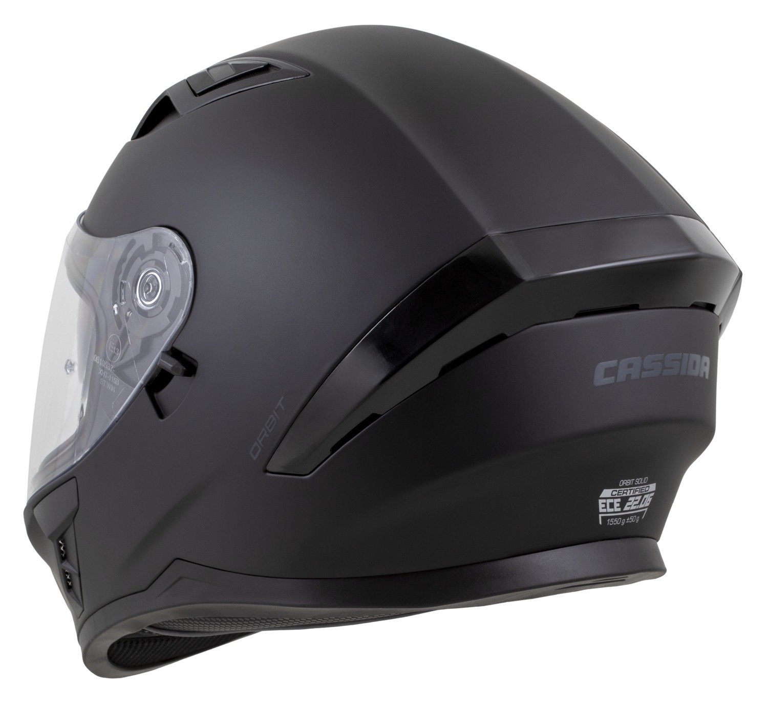 Integrální helma na motorku CASSIDA Orbit Solid (černá matná/černá)