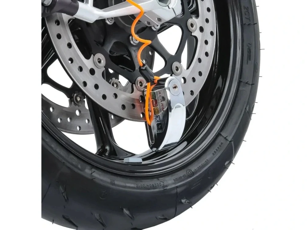 Kotoučový zámek na motorku s alarmem 110db TXR