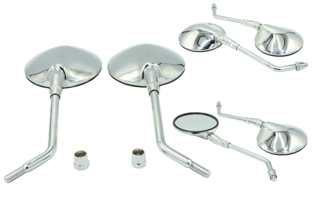 Zrcátka na motorku SEFIS Chrome 711, pár