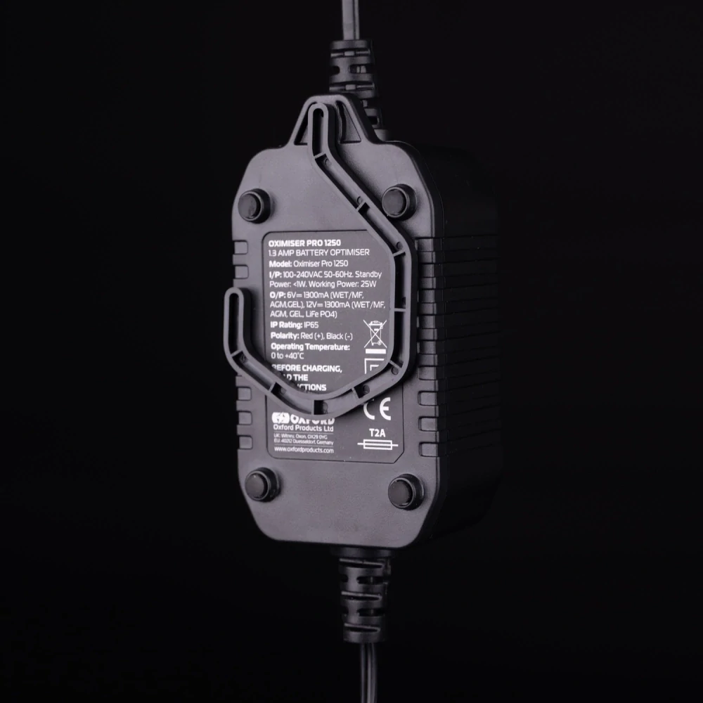 Nabíječka moto baterií OXFORD Oximiser Pro 1250 (1,3A, 6/12V, 3,5-40Ah), olověné/AGM/GEL/Lithiové