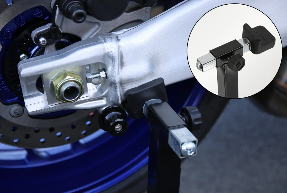 Sklopný pojízdný univerzální moto stojan přední a zadní set - trny / packy, SEFIS M20U