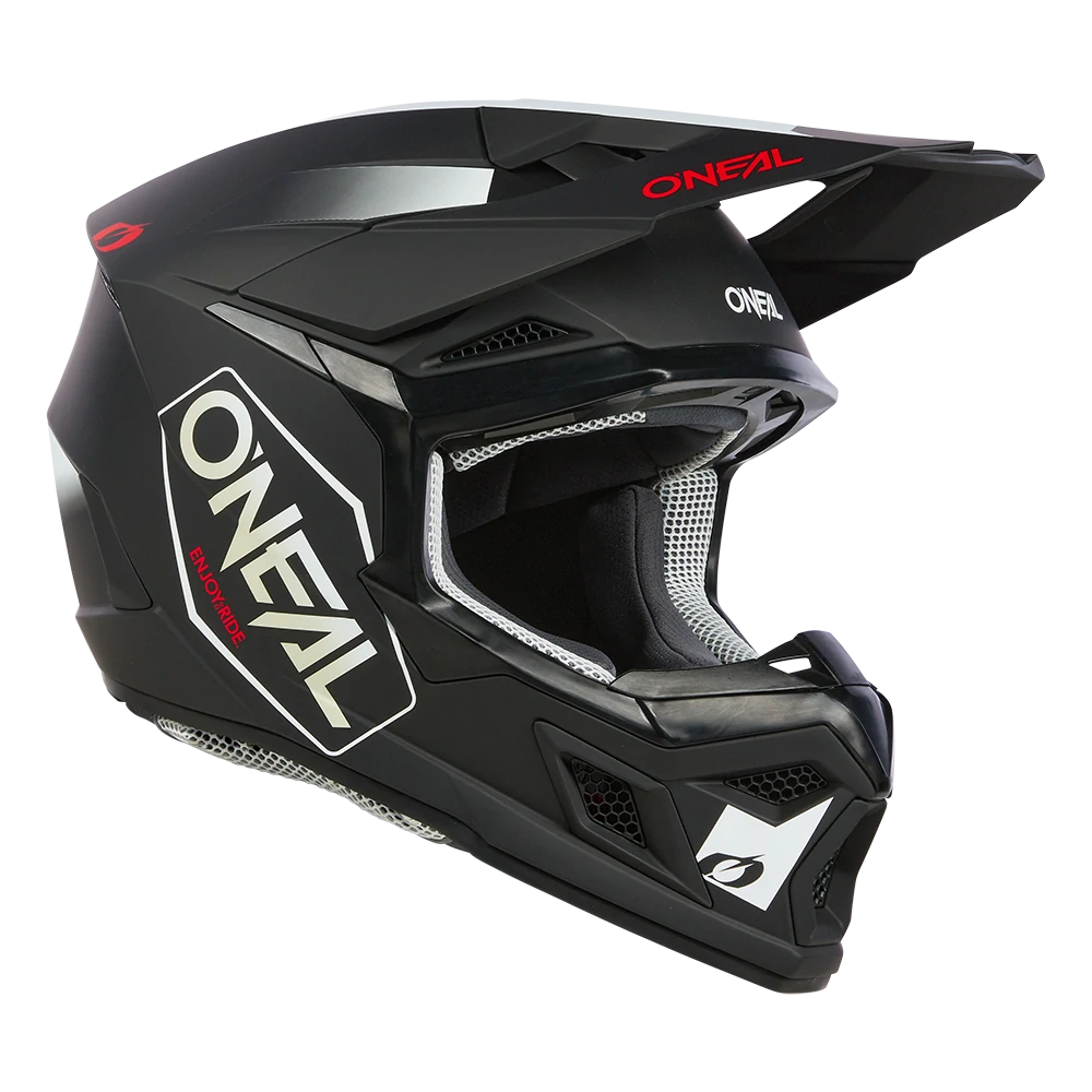 Motokrosová MX helma na motorku O'Neal 3SRS Helmet HEXX V.24 black/white/red
