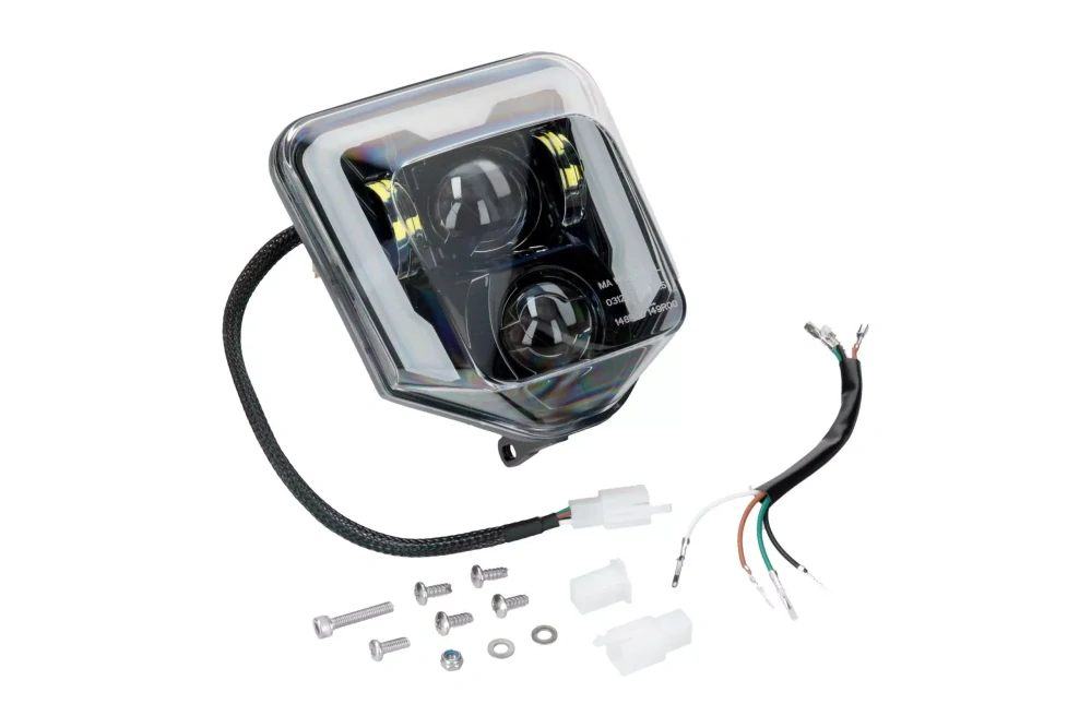 LED přední světlo HLP pro motocykly Husqvarna FE TE, homologované