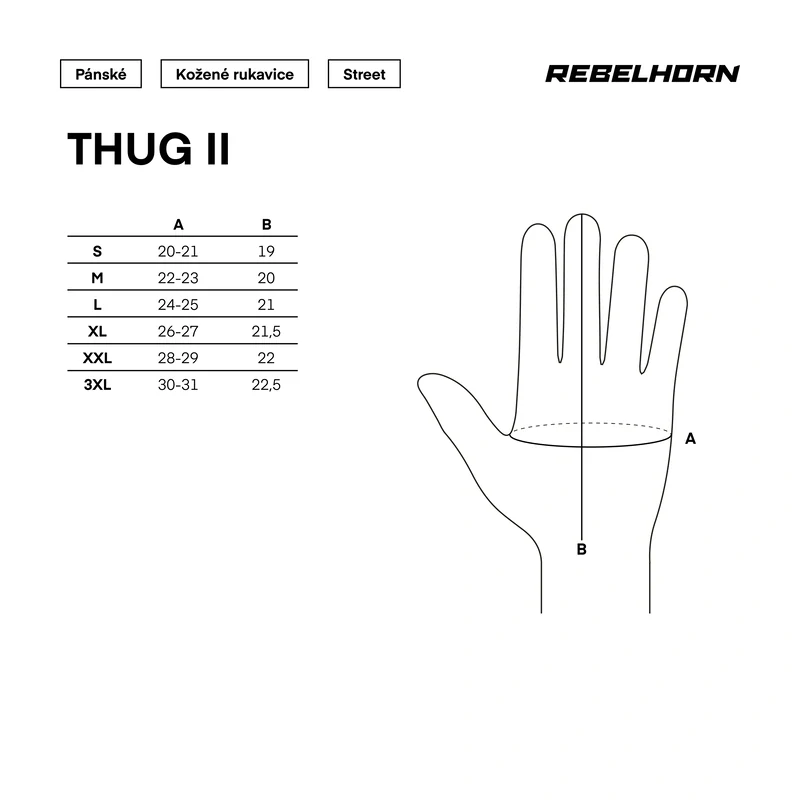 Retro kožené rukavice na motorku REBELHORN Thug II Vintage Brown tmavě hnědé - výprodej v.XXL