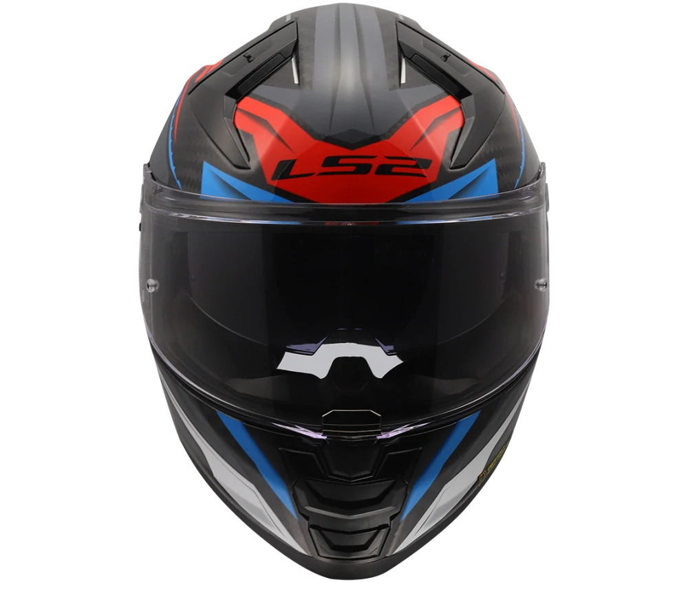 Helma na motorku LS2 FF811 VECTOR II C CARBON SAVAGE Gloss White Blue Red, lesklá